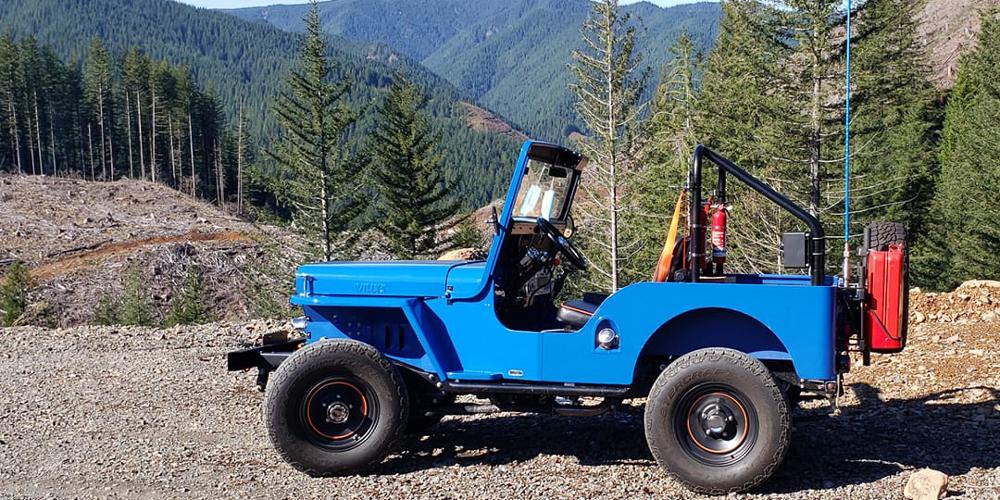 Jeep CJ2A with U.S. Wheel Rat Rod (Series 68) Extended Sizing